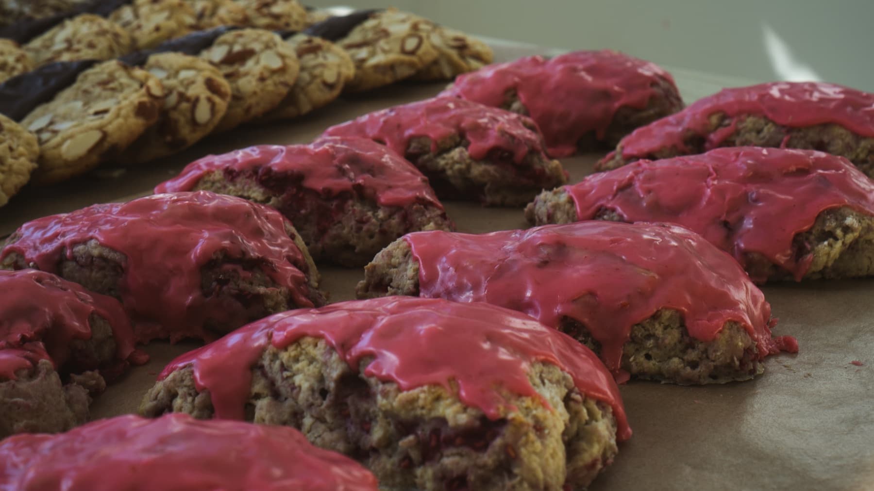 Iced cookies from the pastry case