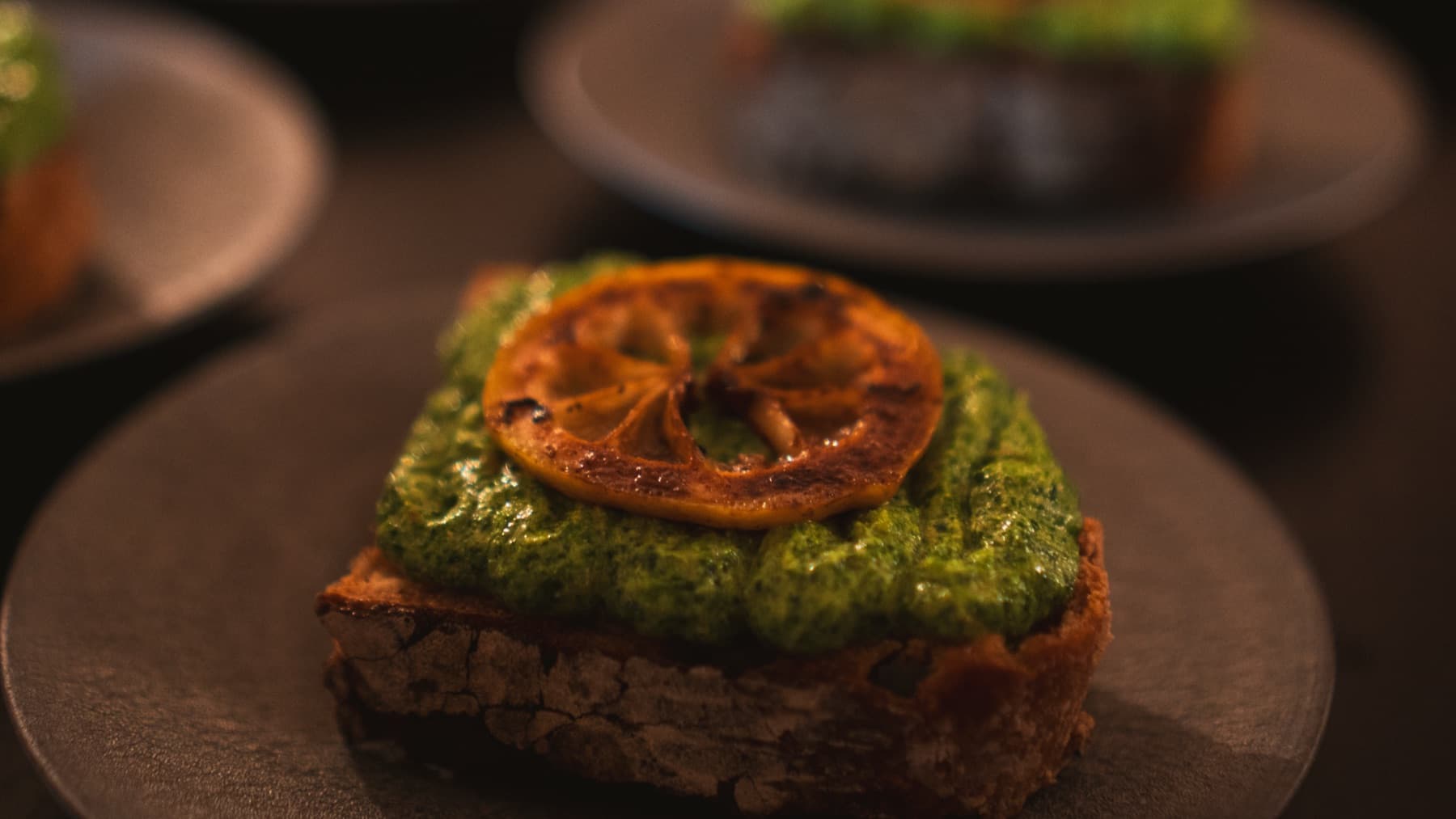 A tart course plated