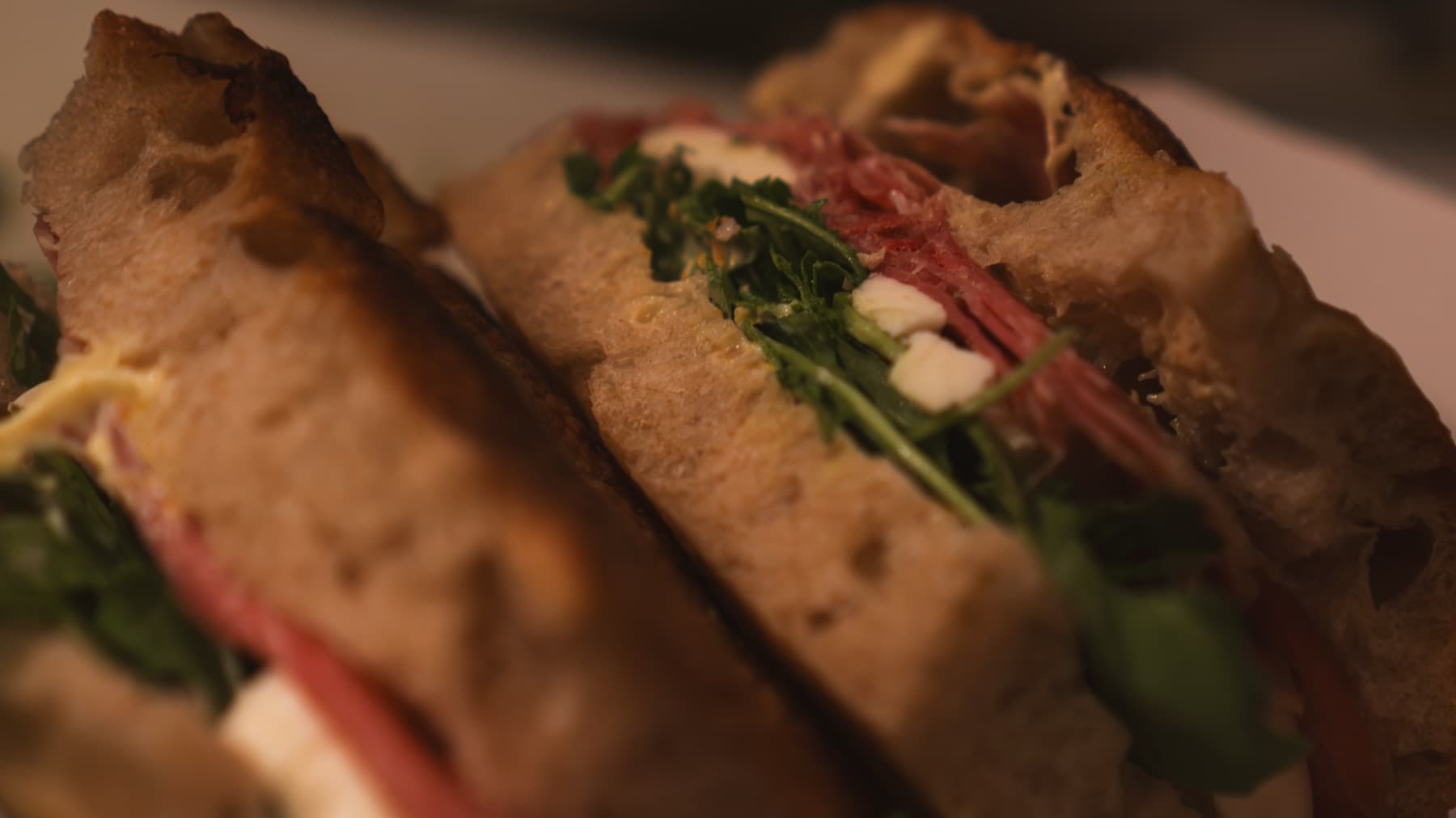 A focaccia sandwich from the Killer Queen pop-up