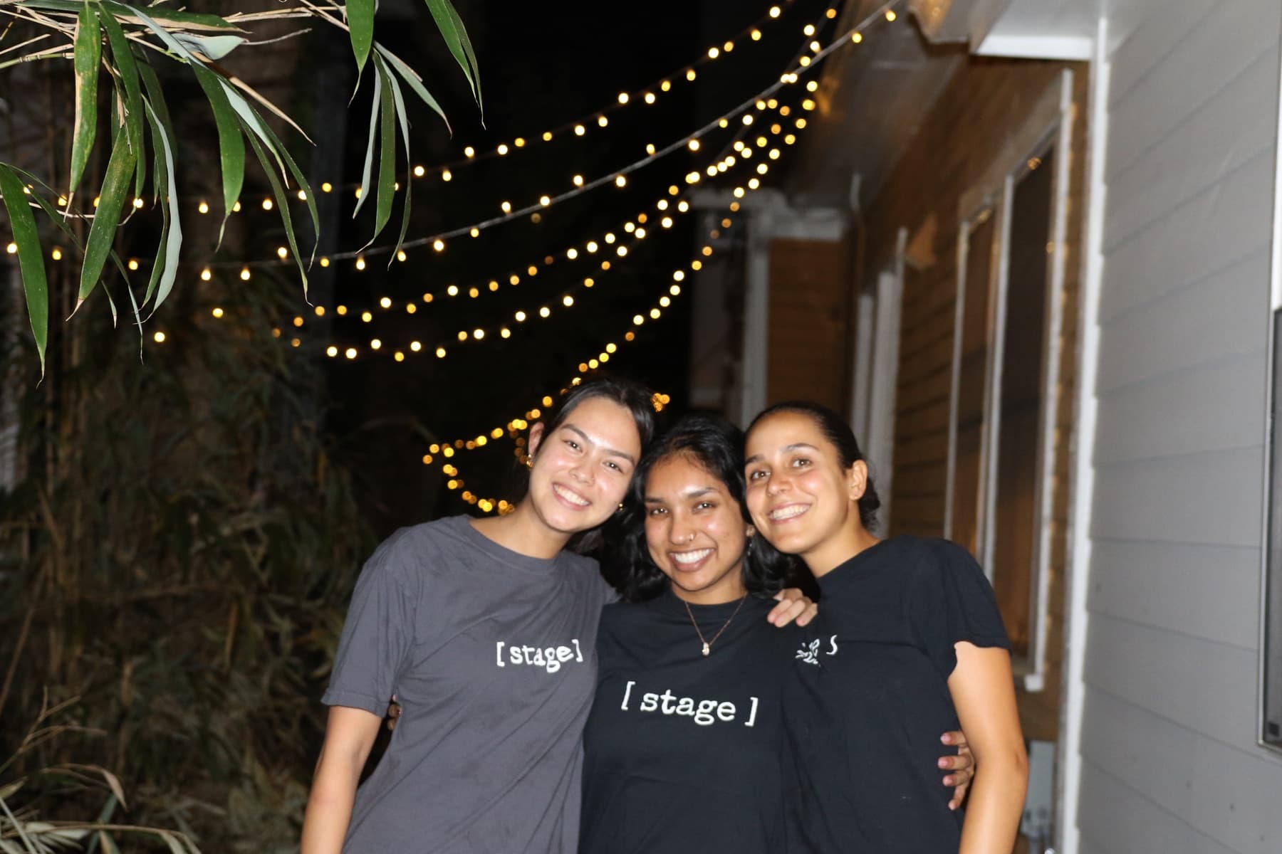Three team members at the taco pop-up