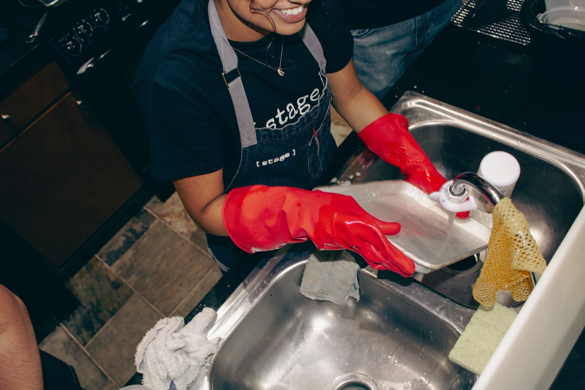 A chef preparing a course