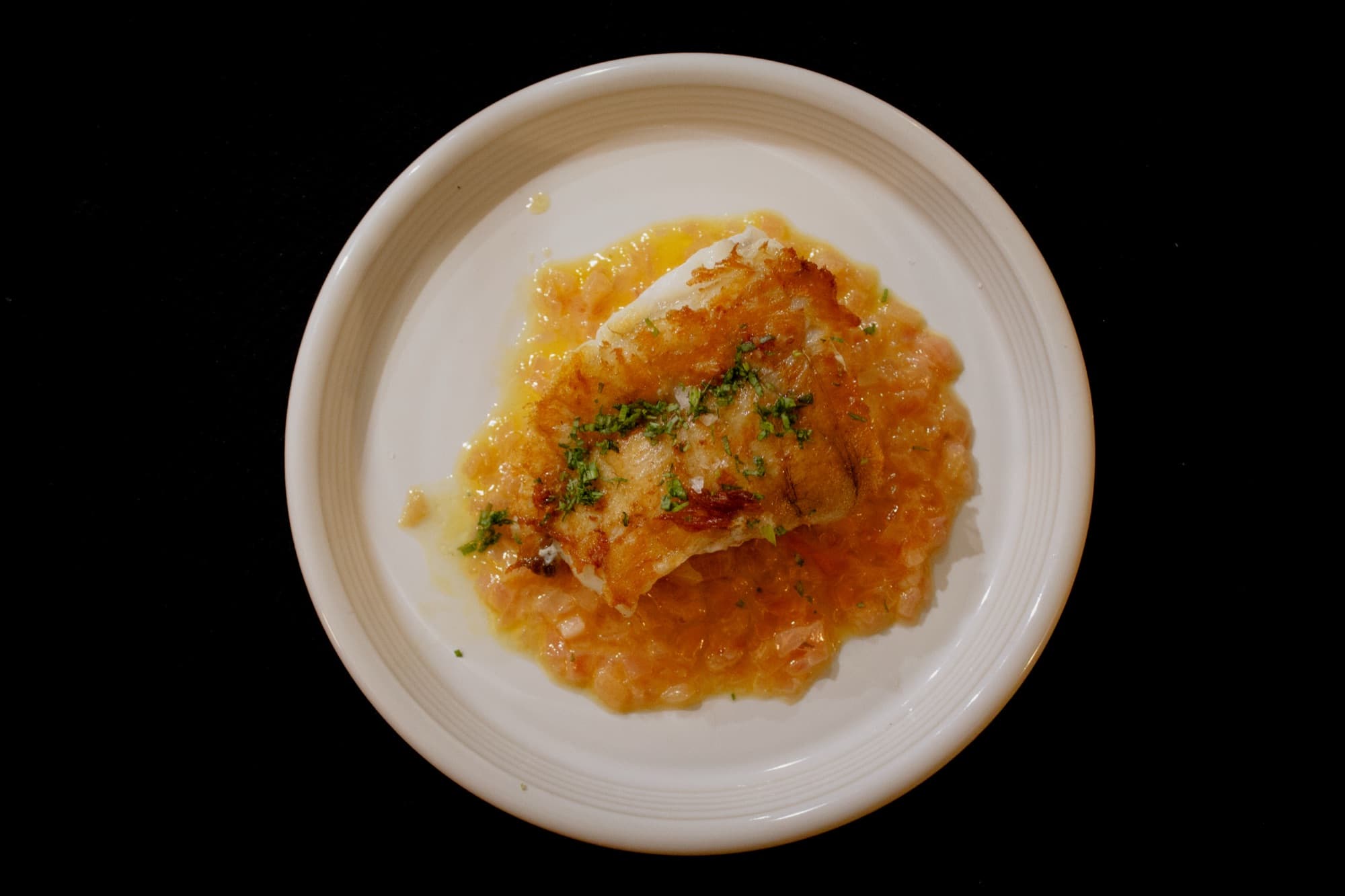 A torched crème brûlée